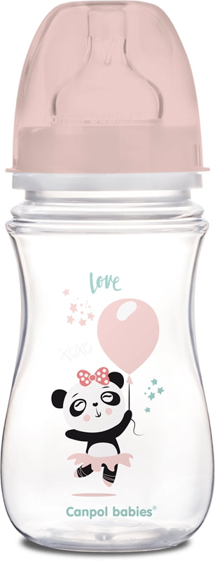 Canpol babies Eksotiske dyr rosa babyflaske 240 ml