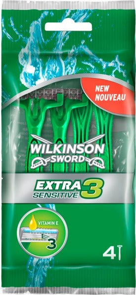 Wilkinson Rasoir jetable Extra 3 Sensitive, 4 pièces