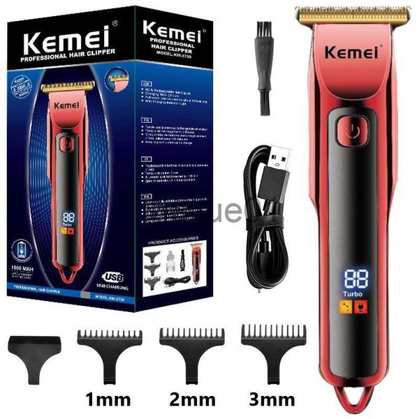 Electric Shavers 0mm Hair Trimmer Barber Hair Clipper Cordless Hair Cutting Machine T-blade Beard Shaving Machine Electric Razor Men Cutter