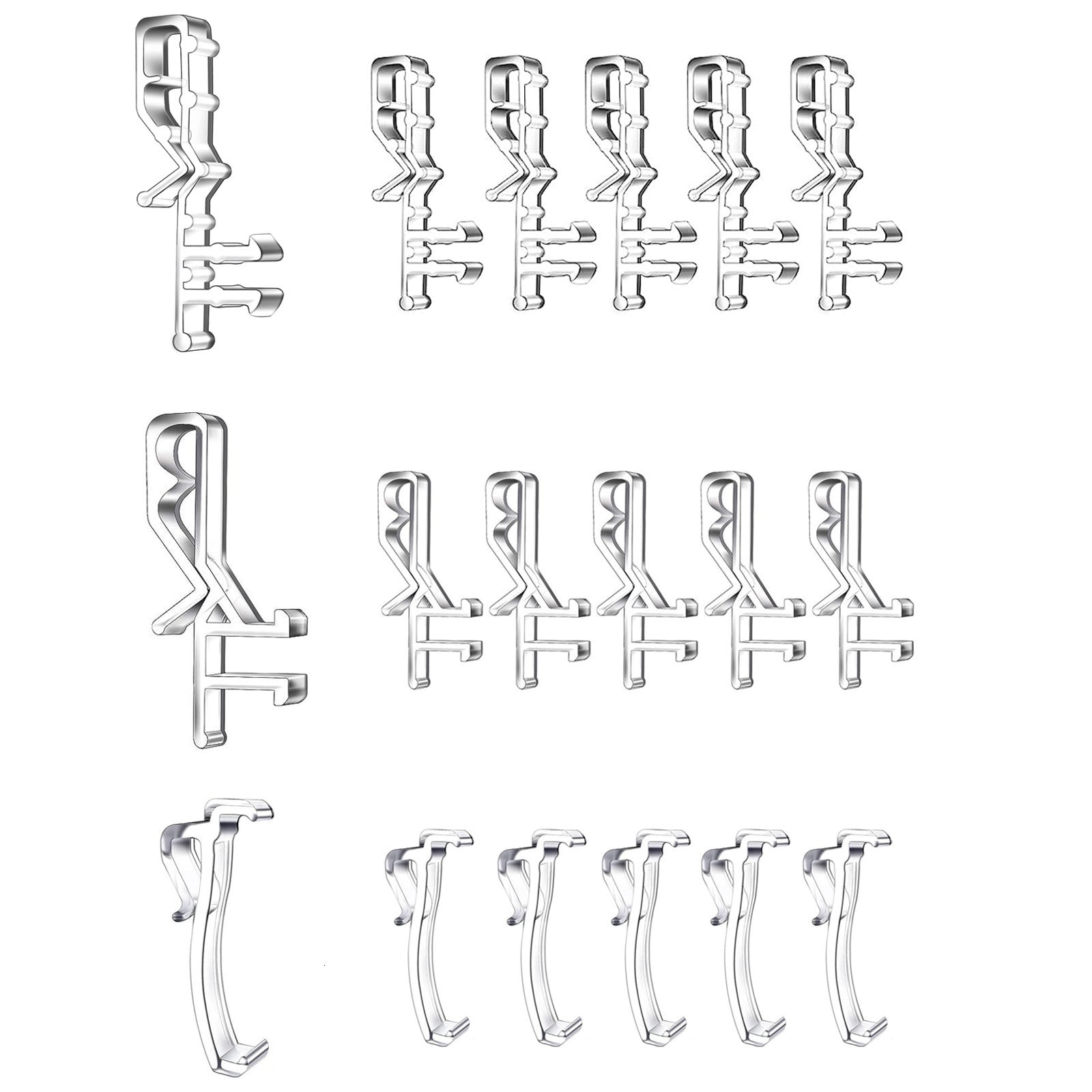 18pcs-set (6pcs each style) 3 designs blinds curtain clip transparent Decorative panels Wholesale