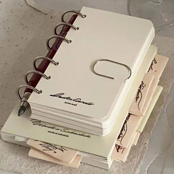 Simple Retro Style Loose-leaf Notebook Student Learning Notepad 250120