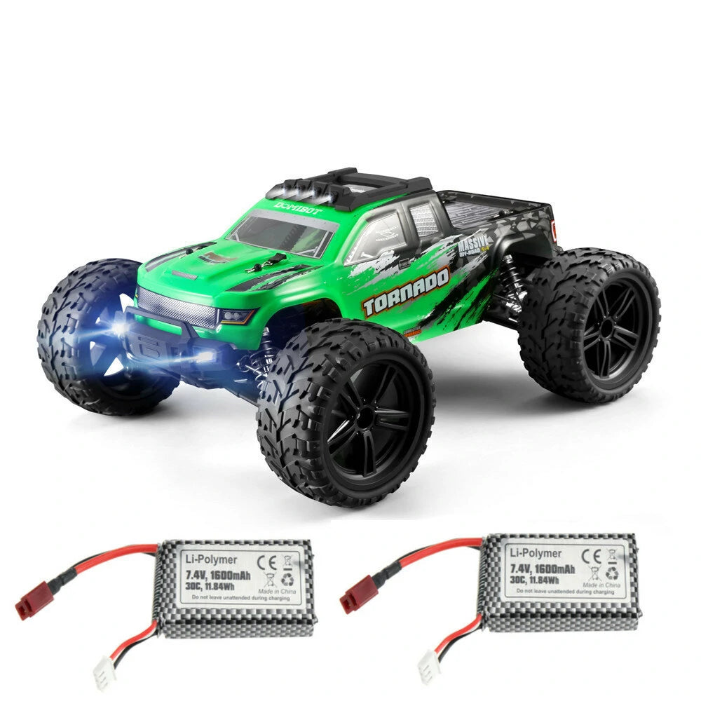 Flyhal HBX FC610 RTR Two Battery 1-10 2.4G 4WD 46km-h RC Car Vehicles LED Lights Brushed Big Truck Model Toys Kids Child