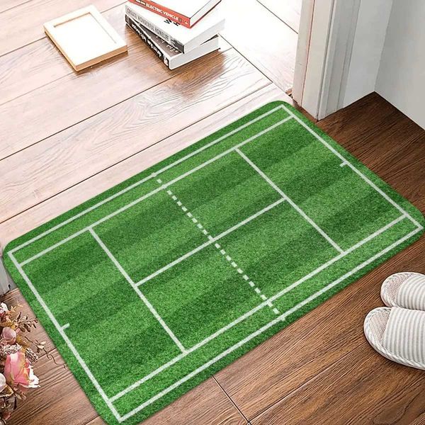 Tennis Court Doormat Welce Soft Bathro Kitchen Floor Mat Hallway Rug Carpet Plaid Dustproof Area Rugs Z250211