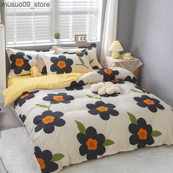 Bedding sets 1PC Nordic Style Cute Print Duvet Cover Student Dormitory Household Bed Duvet Cover Machine Washable Bedding Set Comforter Set