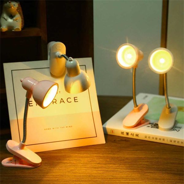 Cute Mini Lamp to Read Book Eye Protection Rotatable Reading Lamp with Clamp Reading Lights for Books Desk Table BedroomKL240731