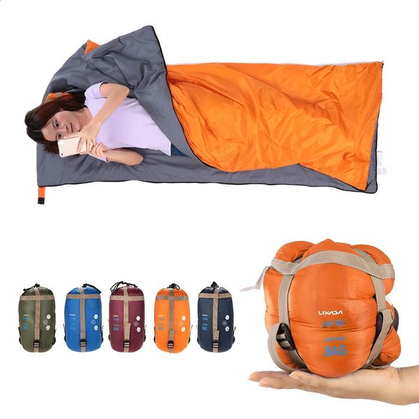 LIXADA 19075cm Envelope Sleeping Bag Adult Camping Outdoor Mini Walking beach Bags Ultralight Travel Spring Autumn 240820