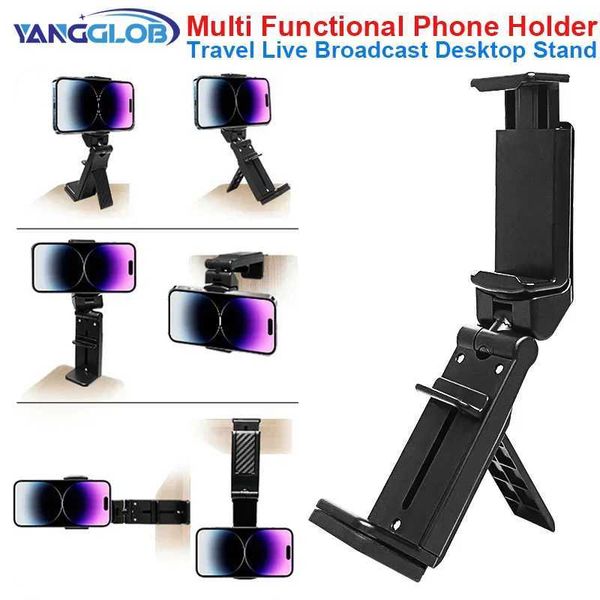 Cell Phone Mounts Holders Mobile phone holder portable travel holder desktop flight folding and rotating selfie stand for watching dramas an