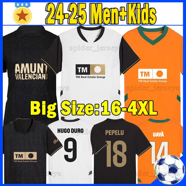 XXXL 4XL 24 25 Valenciaes Soccer Jerseys HUGO DURO DIEGO LOPEZ 2024 2025 L. RIOJA DANI GOMEZ Football Shirts PEPELU BARRENECHEA TARREGA GAYA