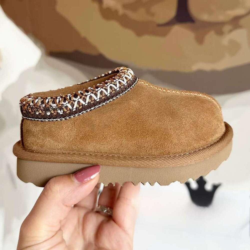 10A Kids Toddler Tasman II Slippers Tazz Baby boots Chesut Fur Slides Sheepskin Shearling Classic Ultra Mini Boot Winter Mustard Seed Mules Slip-on