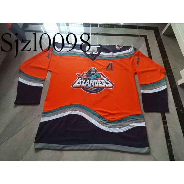 SJ98 Hockey jerseys Physical photos New York Fisherman 17 Matt Martin ORANGE WHITE Men Youth Women High School Size S-6XL or any name and nu