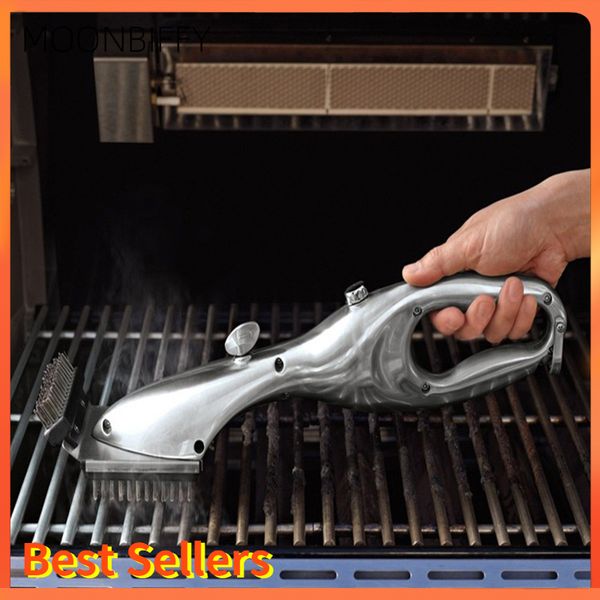 BBQ Tools Accessories Barbecue Stainless Steel Cleaning Brush Outdoor Grill Cleaner with Gas Kitchen Power Steam Cooking Tool Portable 22112