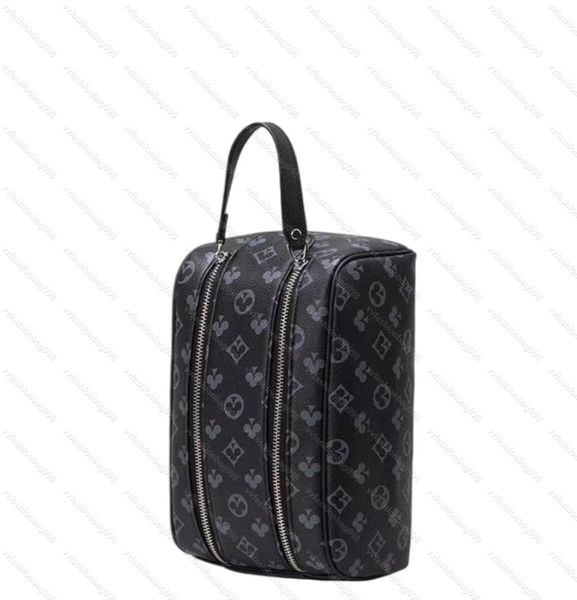 Men Womens Double zipper Makeup Bag Designer Women WashBag Large Capacity Cosmetic Bags Toiletry Bag classic Man Travelling Toilet Bag AA