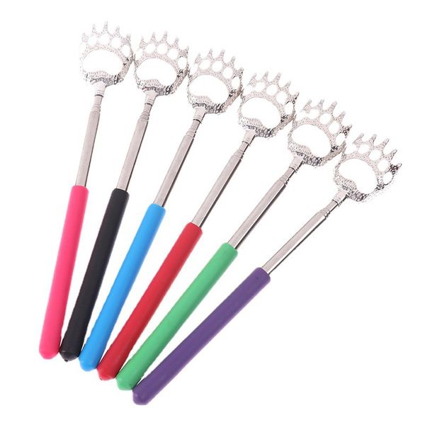 200pcs Bear Claw Type Stainless Steel Back Scratcher With Comfortable Cushion Stretch Grip Handle Extending Extendable Health Supplies Pract