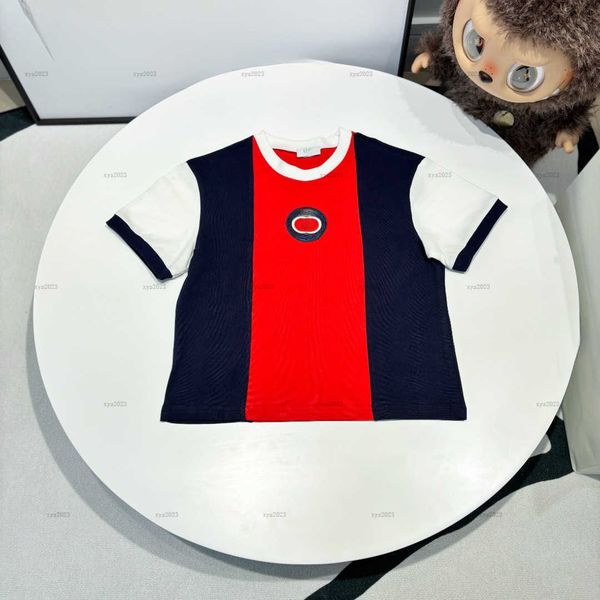 Fashion baby T-shirt Multi-color splicing design child tshirt kids designer clothes Round neck boys girls Short Sleeve tees