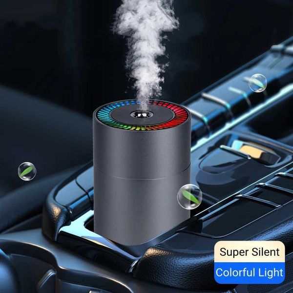 Humidifiers Car air humidifier with color lights auto start stop heavy fog mini aromatherapy diffuser perfume humidifier y240628