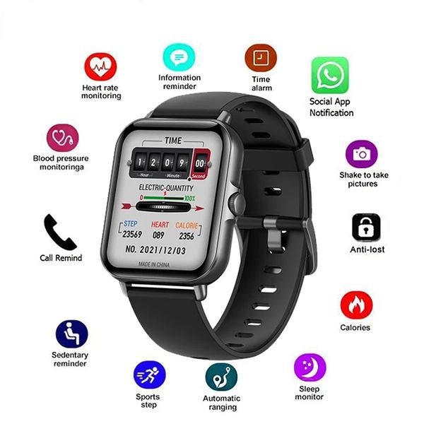 2022 New Bluetooth Answer Smart Watch Full Touch Dial Call Fiess Wrist Tracker IP67 Waterproof Smartwatch men women L21