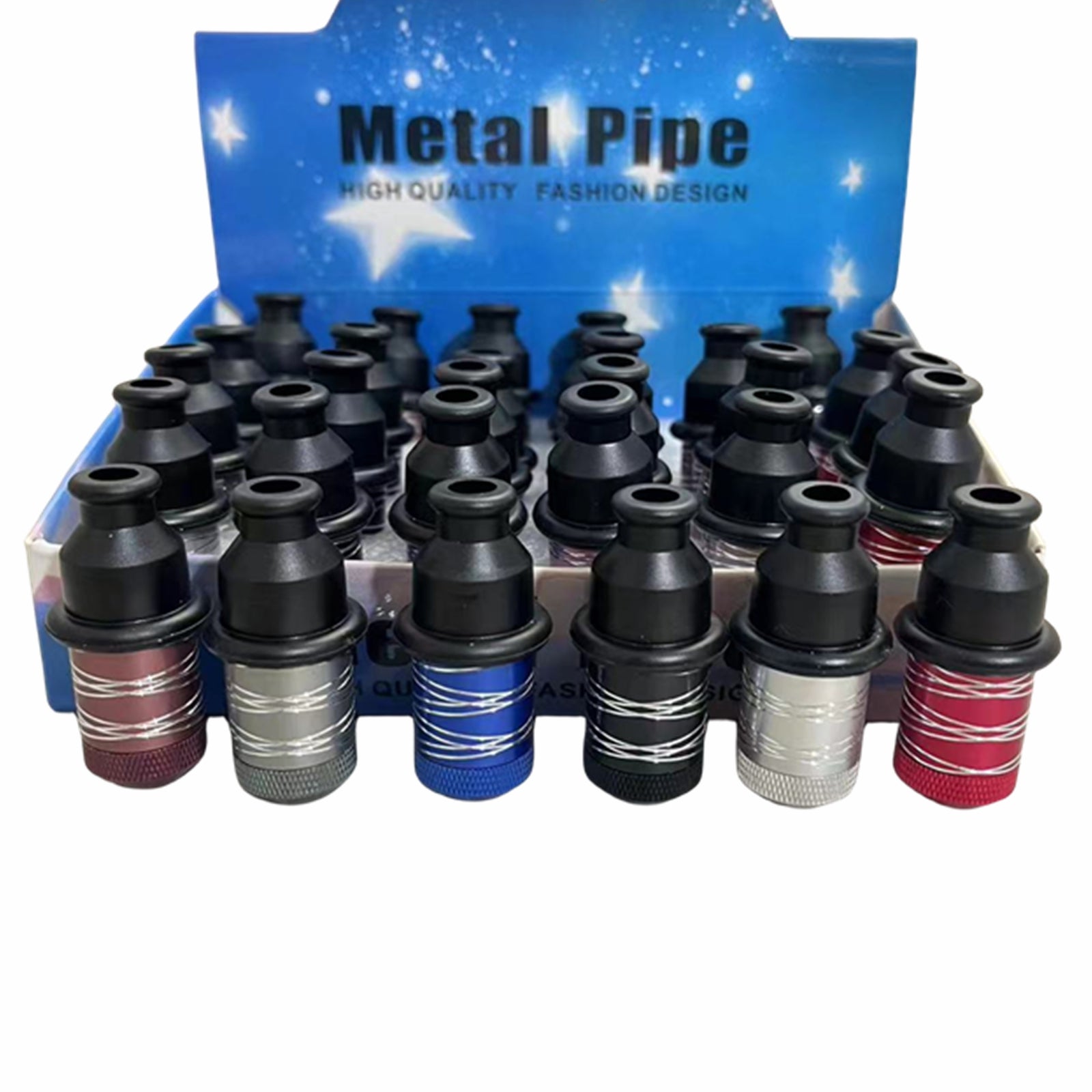 Nipple Metal Bullet Smoking Pipe Wood Grain Cartoon Snuff Snorter Sniff Dispenser 53mm Aluminum Metal Sneak A Toke Tobacco Cigarette Smoking One Hit