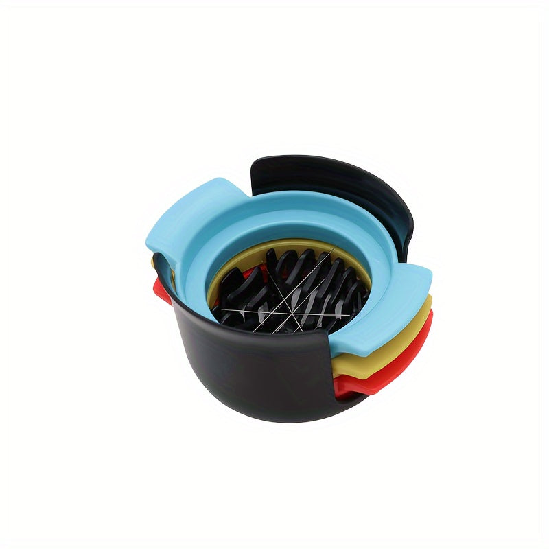 TEMU 1 Set, Stainless Steel 3-in-1 Egg And Cutter - Slicing, Cutting, And Shredding Eggs, Fruits, And Vegetables - Kitchen Tools And Supplies For