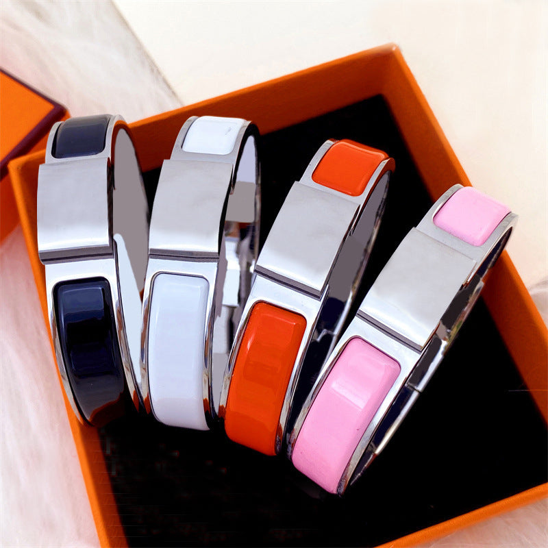 Cuff silver bracelet designer bangle jewelry womens mens classic casual business formal minimalist fashion jewellery charm bangles 19 color gold bra