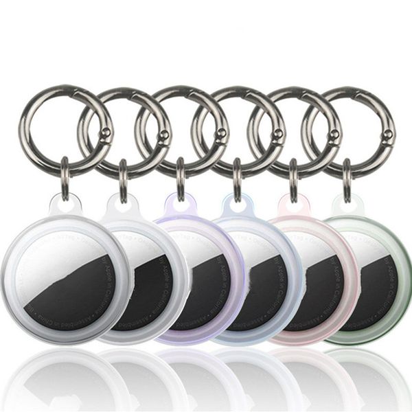 Silicone Soft AirTag Protective Case Airtag Tracking Device Tracker Locator Anti-lost Bag With Keychain For Handbag Fashion Bags Pet Dog Col