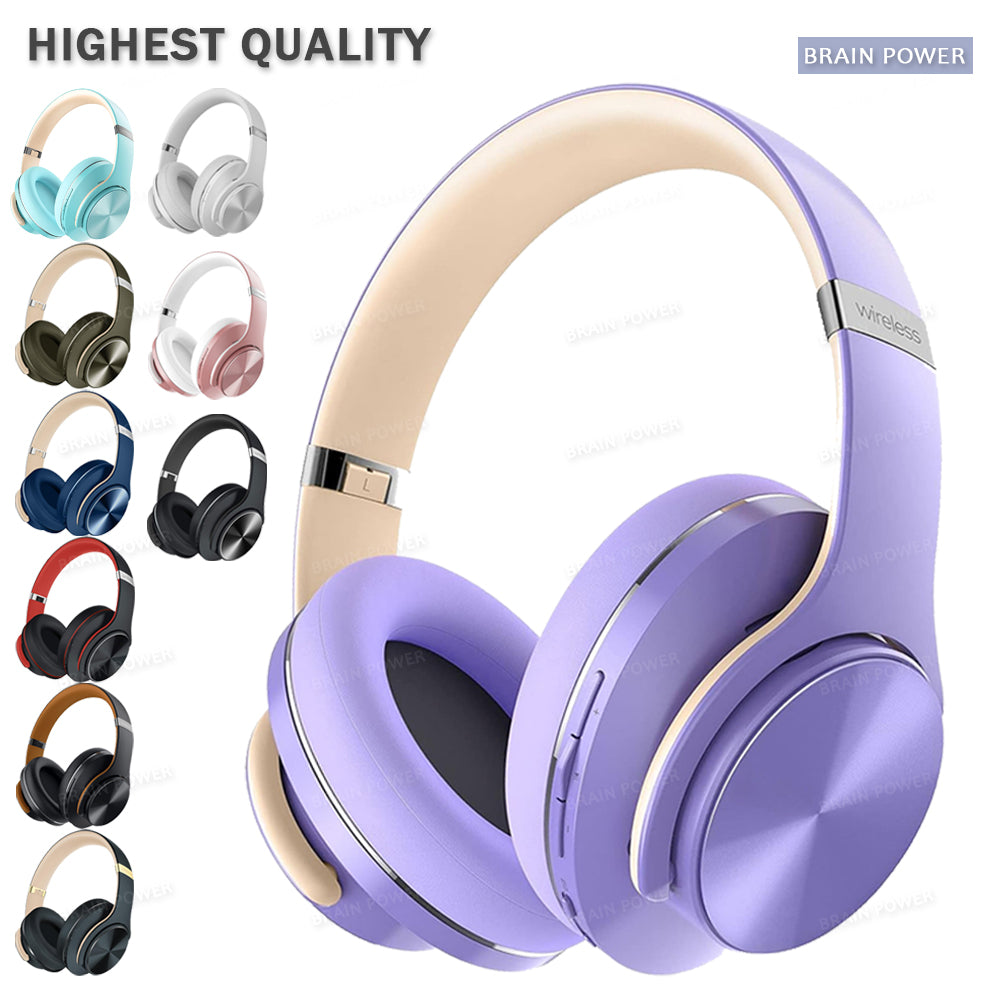 DOQAUS vogue5 Bluetooth Headphones Over Ear, 90 Hours Playtime Wireless Headphones with 3 EQ Modes, Noise Isolating HiFi Stereo Headphones with Deep
