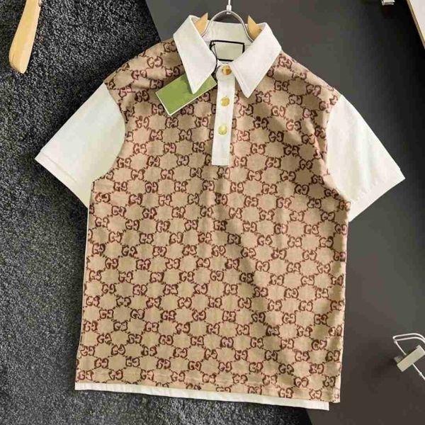 Polo Shirt Mens t Designer Luxury Gccci Shirts Womens Fashion 100% Pure Cotton Letter Print Design Short-sleeve Wholesale Price