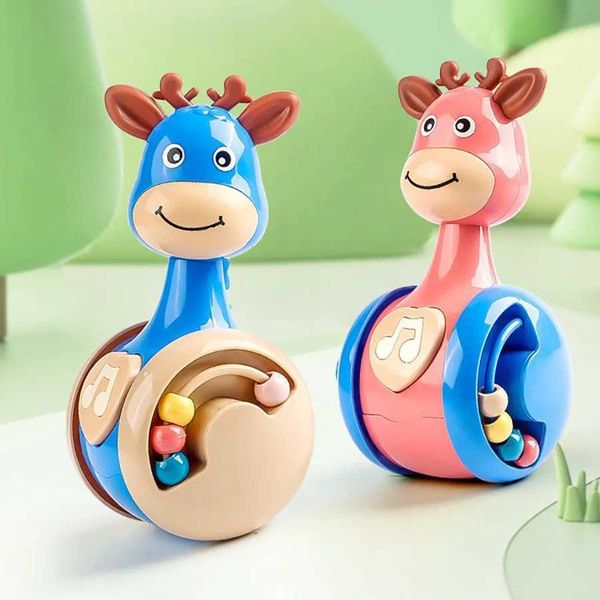 Sliding deer tumbler baby sooth puzzle early education 0-3 years old infants learn crawling children toys wholesaleC250211