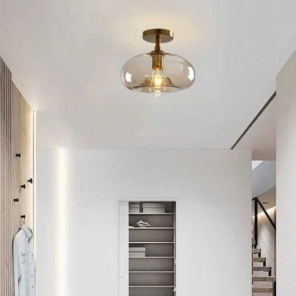 Modern Glass Led Pendant Ceiling light Minimalist Balcony Bedroom Dining Room Ceiling Lighting Hallway Lamp Indoor lighting Z250120