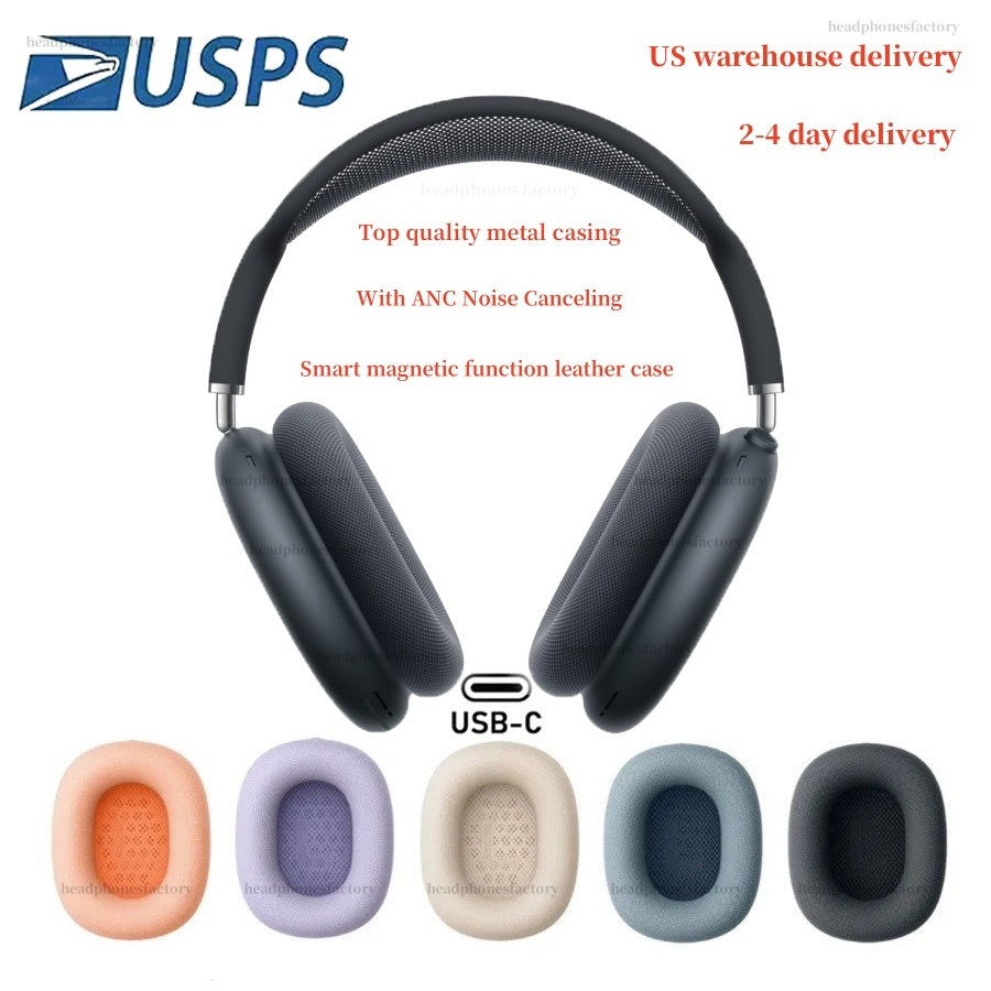 USA Stock for airpods max 2 ANC Metal case airpods pro max 2 3 4 Headband Headphone Accessories Transparent Waterproof Protective case air maxs Head