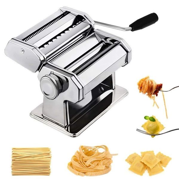 Manual Noodle Makers Portable Stainless Steel Craft Polymer Clay Rolling Machine Press Roller Hand Cranked Handmade Pasta Tools Non W022 230
