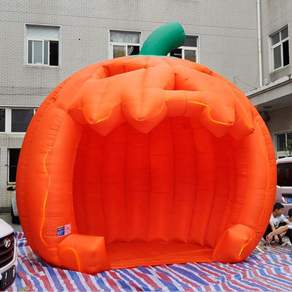 Orange Inflatable Pumpkin Tent for Event Promotion and Halloween Decorations