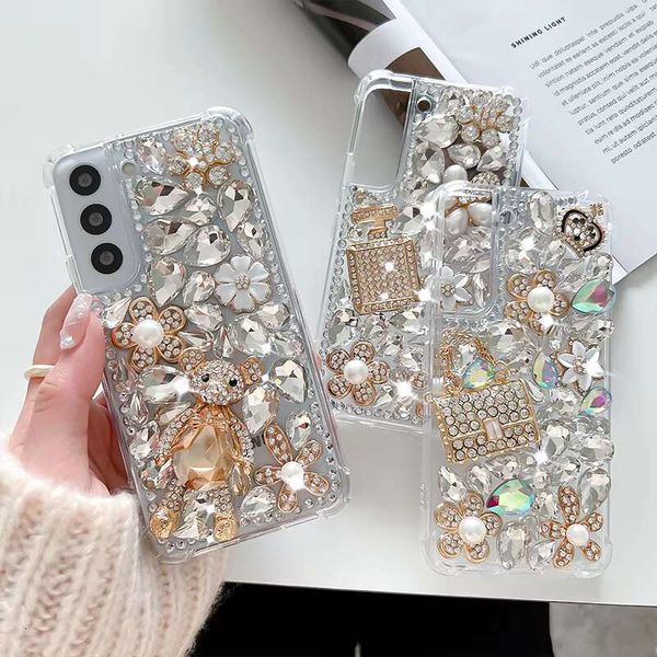 Clear Shockproof Rhie Dia Jewellery Phone case For Samsung Galaxy S23 Plus