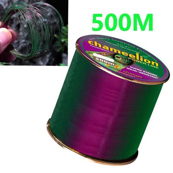 REDTOMATO 500m Color Changing Chameon Line Fluorocaon Coat Monoment Nylon Carp Wire ader Line Fishing EquipmentXJ241223