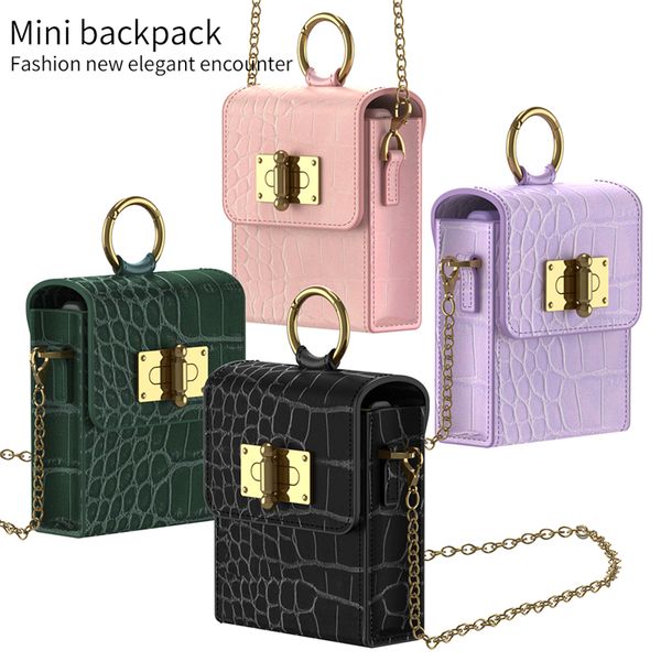 Luxury Crossbody Crocodile Pattern Vogue Phone Case for Samsung Galaxy Z Folding Flip3 Flip4 Flip5 5G Necklace Card Slot Alligator Grain Lea