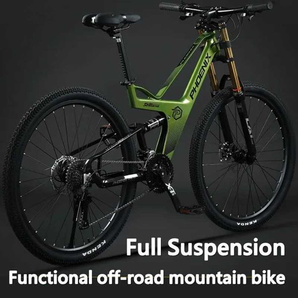 Bikes 27.5-inch MTB soft tail downhill bike double shoulder fork 27-30 speed off-road bike fully suspended mountain bike Q241029