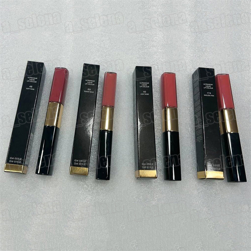 Brand Ultrawear Liquid Lipstick Lip Gloss Double Head Lipgloss 4.5ml+3.5ml