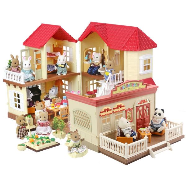 Easter Bunny 1:12 Simulation Forest Family Home Villa Reindeer Panda Animal Dollhouse Figures Miniature Furniture Kitchen Accessories Gift