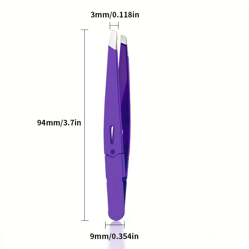 TEMU Precision Slanted Eyebrow Tweezers - Stainless Steel Eyebrow Clip - Hair Removal Tweezers - Beard Removal Special Slanted Eyebrow Clip - Hair