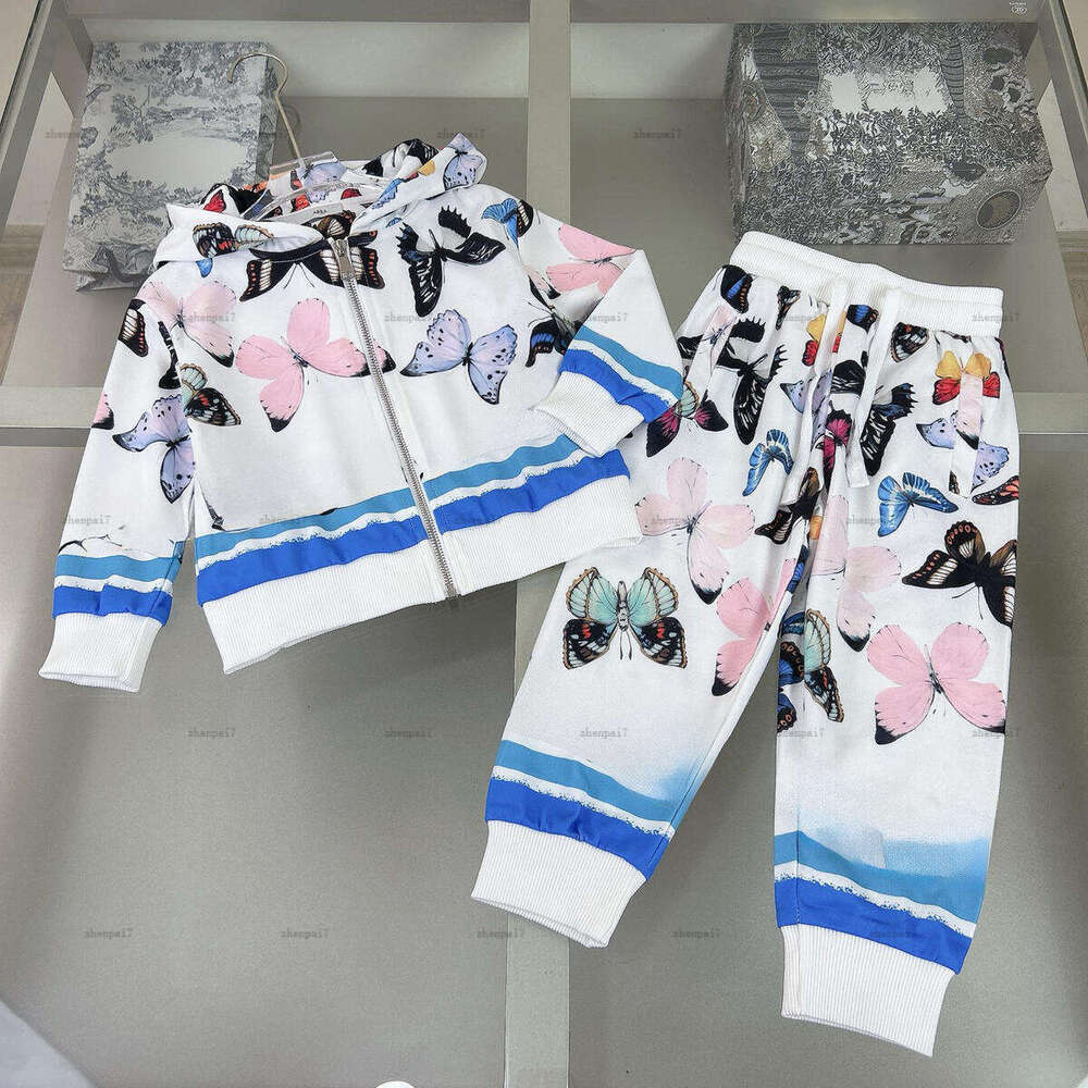 Top baby Coat set Colorful insect patterns Tracksuits kids designer clothes autumn Hooded jacket sports pants A961X26N211