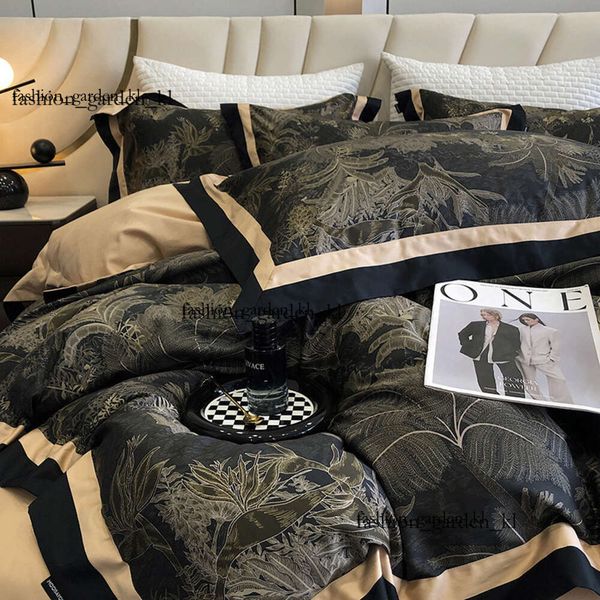 Class A Luxury 100 Thread Count Villa Bedding Set, Cotton Four Piece Set, High Quality Pure Cotton Duvet Cover, Bed Sheet, Master Bedding 12