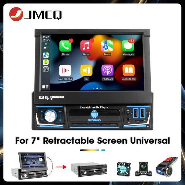 Other Electronics JMCQ Universal 7 IPS Scalable Screen Car Radio Android Wireless Pan Navigation 1Din Android 12 Multimedia Video Player J24