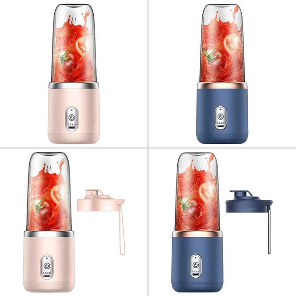 400ml 6 Mini Juicer Cup Extrtor USB Rechargeable Portable Blender for Shakes Powerful Motor Travel Juicer CupXJ241227