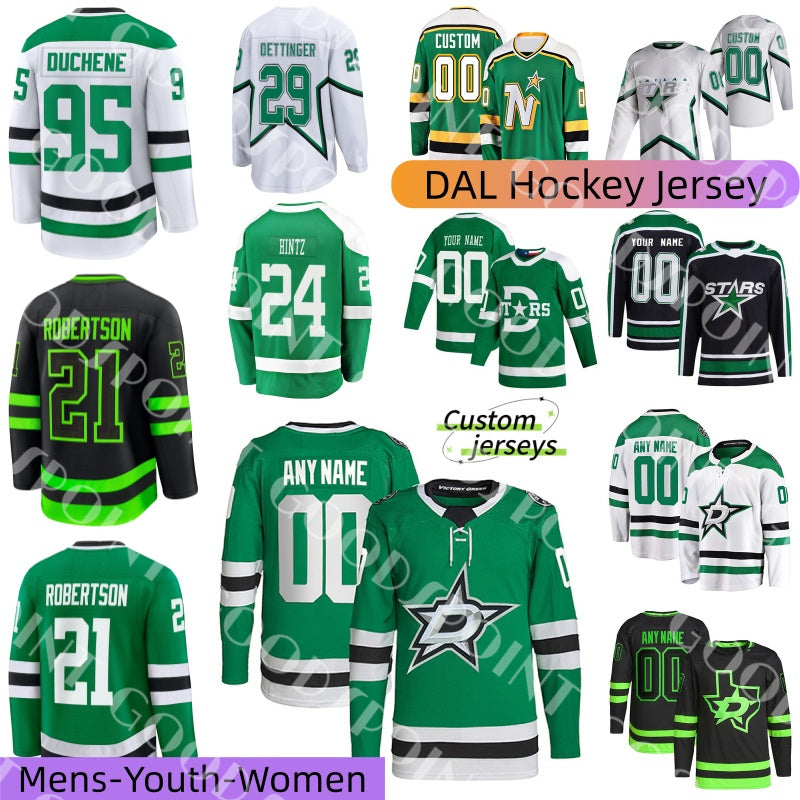 DAL Stars Hockey jerseys Jake Oettinger Jamie Benn Jason Robertson jersey Mikko Rantanen Matt Duchene Roope Hintz Wyatt Johnston Seguins 2025 mens H