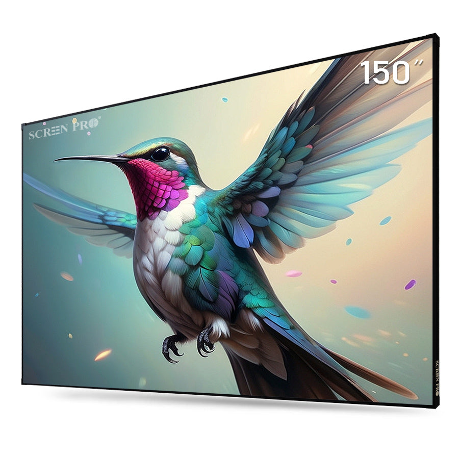 Max size 150&#039;&#039; CLR 4K 8K Fixed Frame Projector Screen ALR UST Narrow Bezel Anti-light Screen For Ultra Short Throw Projectors