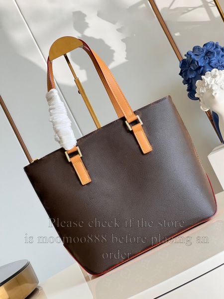 12A All-New Mirror Quality Designer Vintage Tote Bag Small Shoppping Bag Womens Luxurys Handle Handbags Brown Purse Shoulder Strap Zipper Ba