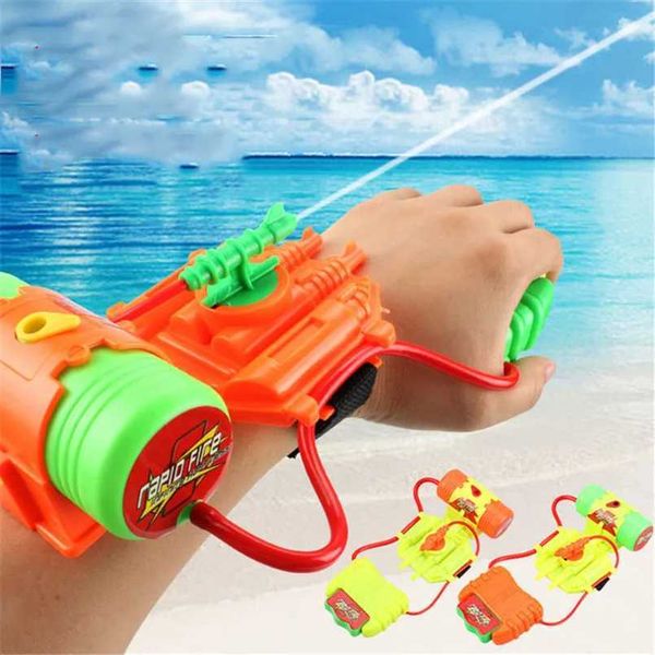 Sand Play Water Fun Water Gun Toys Fun Spray Wrist Hand-held Childrens Outdoor Beach Play Water Toy For Boys Sports Summer Pistol Gun Weapon