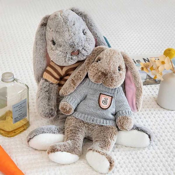 Kawaii Long Ear Rabbit Soft Plush Toys Sleeping Cute Bunny Cartoon Stuffed Animal Dolls Child Baby Appease Pillow Birthday GiftC250121