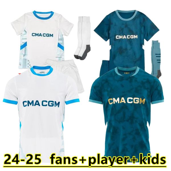 2024 2025 maillot MarseilleS soccer jerseys foot CUISANCE GUENDOUZI ALEXIS PAYET CLAUSS football shirts men kids VERETOUT Under OM Olympique