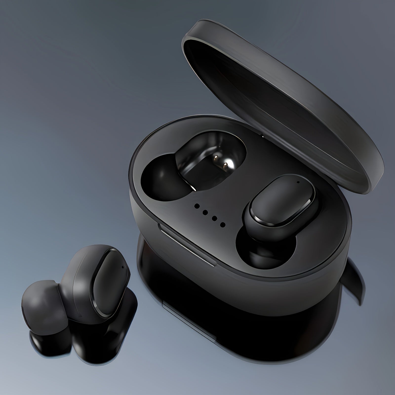 TEMU 2025 Wireless Earplugs - Tws In-ear Headphones, Type-c Fast Charging Box, Built-in Microphone, For Sports, Music And Gaming