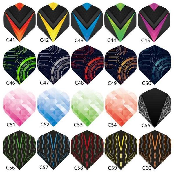30Pcs-Pack Feather Tail Wing Flight Outdoor Sports For Soft Tip Darts Accessories Equipment Supplies For Dart Games Y240807